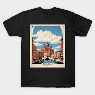 Toulouse France Tourism Vintage Poster 4 T-Shirt